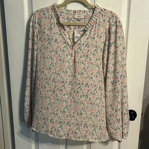 Floral print work top